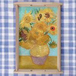 Vincent Van Gogh - Vase with Twelve Sunflowers Serving Tray<br><div class="desc">Vase with Twelve Sunflowers / Vase avec douze tournesols - Vincent Van Gogh,  January 1889 - Sunflowers 1889 repetition of third version (F455)</div>