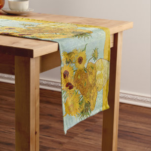 Vincent Van Gogh - Vase with Twelve Sunflowers Short Table Runner