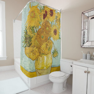 Vincent Van Gogh - Vase with Twelve Sunflowers Shower Curtain