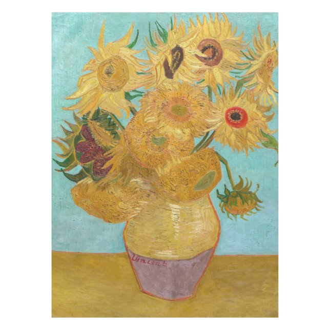 Vincent Van Gogh - Vase with Twelve Sunflowers Tablecloth (Front)