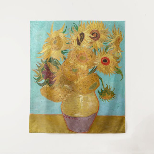 Vincent Van Gogh - Vase with Twelve Sunflowers Tapestry (Front)