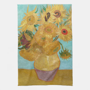 Vincent Van Gogh - Vase with Twelve Sunflowers Tea Towel