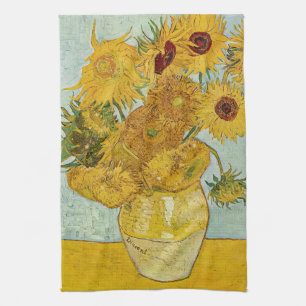 Vincent Van Gogh - Vase with Twelve Sunflowers Tea Towel