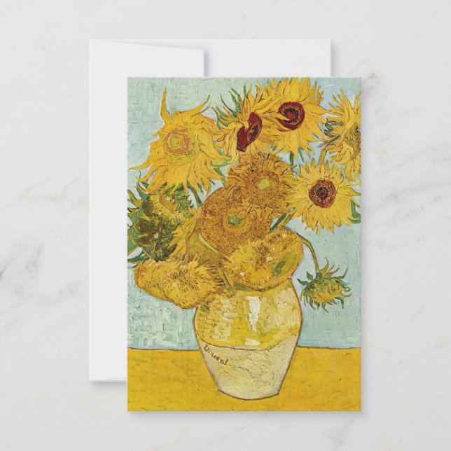 Vincent Van Gogh - Vase with Twelve Sunflowers Thank You Card (Front)