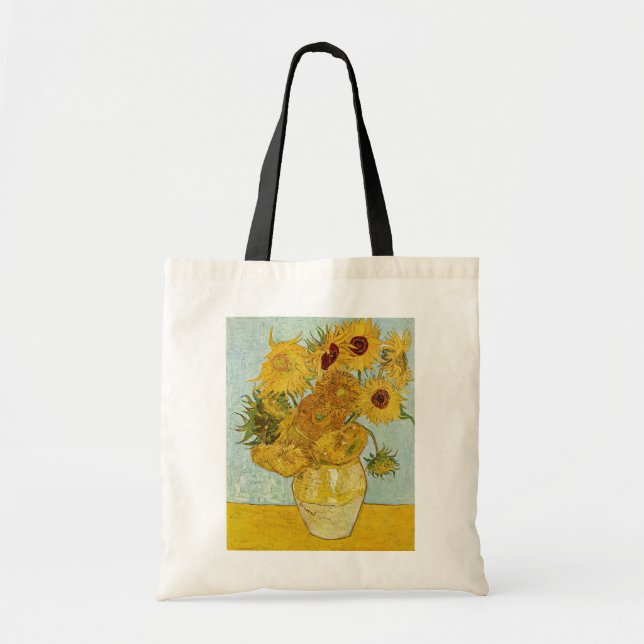 Vincent Van Gogh - Vase with Twelve Sunflowers Tote Bag (Front)