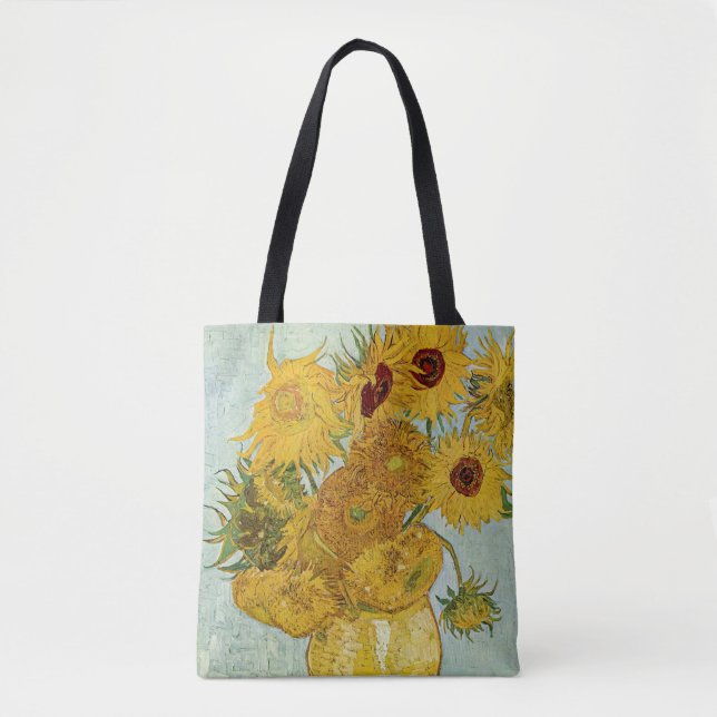 Vincent Van Gogh - Vase with Twelve Sunflowers Tote Bag (Front)