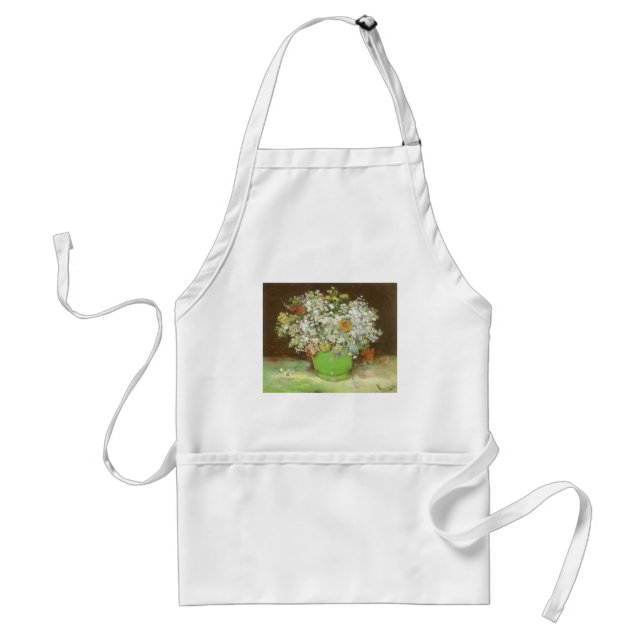 Vincent van Gogh - Vase with Zinnias and Flowers Standard Apron (Front)