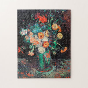 Vincent Van Gogh - Vase with Zinnias Jigsaw Puzzle