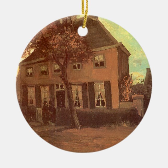 Vincent van Gogh - Vicarage at Nuenen Ceramic Tree Decoration (Front)