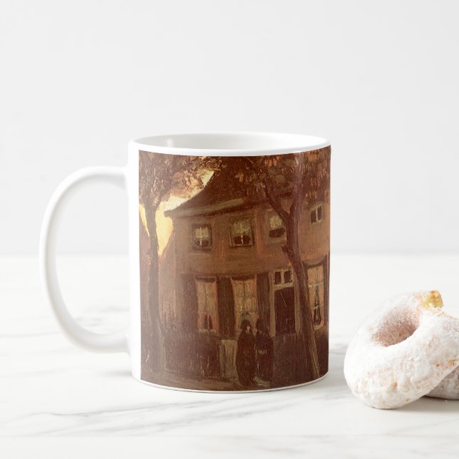 Vincent van Gogh - Vicarage at Nuenen Coffee Mug (With Donut)