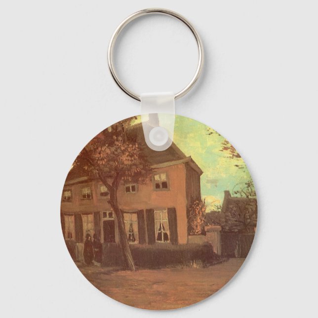 Vincent van Gogh - Vicarage at Nuenen Key Ring (Front)