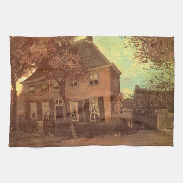 Vincent van Gogh - Vicarage at Nuenen Tea Towel (Horizontal)