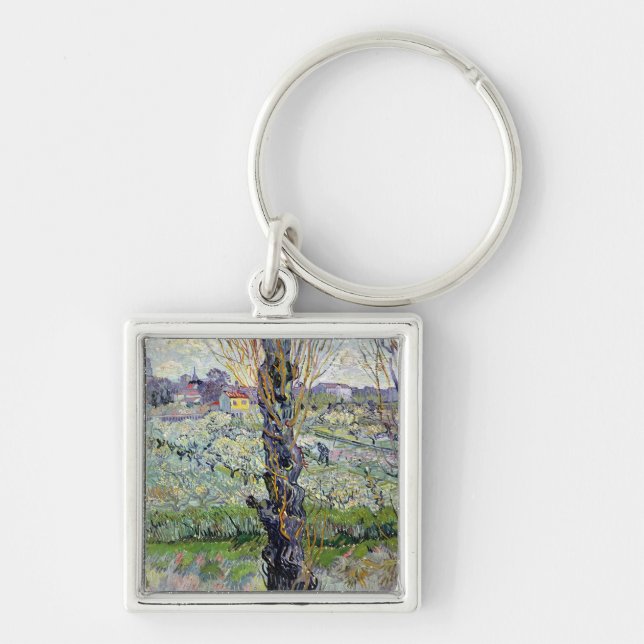Vincent van Gogh | View of Arles, 1889 Key Ring (Front)
