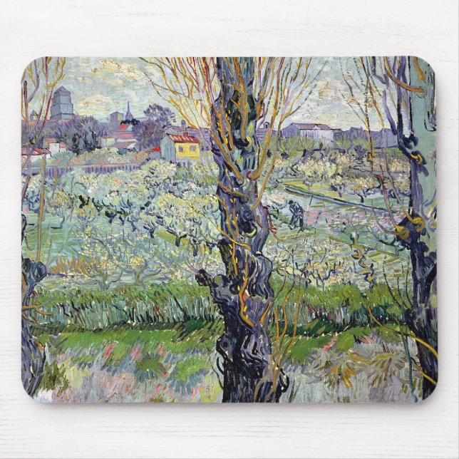 Vincent van Gogh | View of Arles, 1889 Mouse Pad (Front)