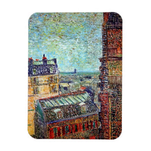 Vincent Van Gogh - View Of Paris Pointillism Art Magnet