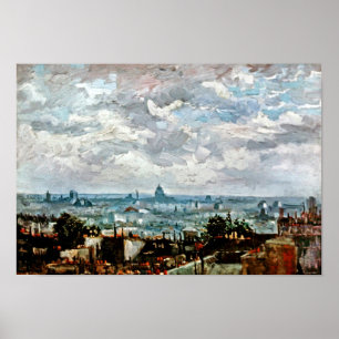 Vincent Van Gogh - View Of The Roofs Of Paris Poster