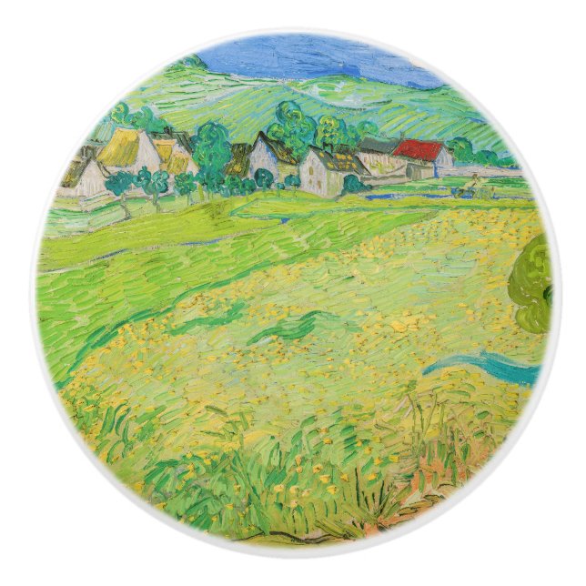 Vincent van Gogh - View of Vessenots near Auvers Ceramic Knob (Front)