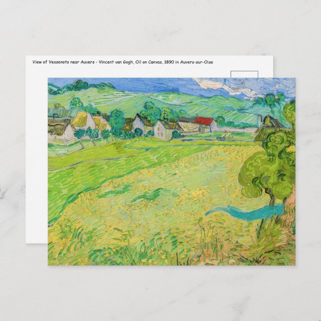 Vincent van Gogh - View of Vessenots near Auvers Postcard (Front/Back)
