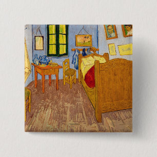 Vincent van Gogh - Vincent's Bedroom in Arles 15 Cm Square Badge