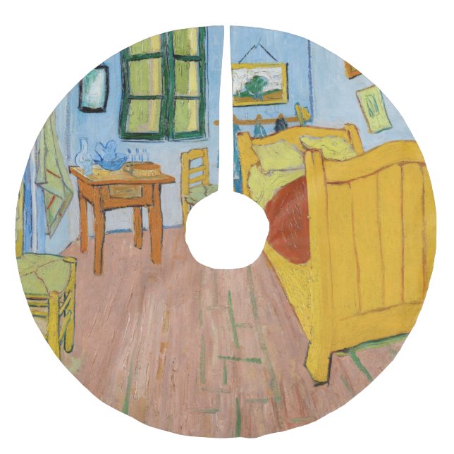 Vincent Van Gogh - Vincent's Bedroom in Arles Brushed Polyester Tree Skirt (Front)