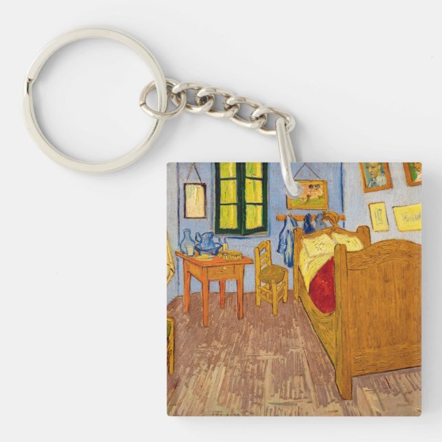 Vincent van Gogh - Vincent's Bedroom in Arles Key Ring (Front)