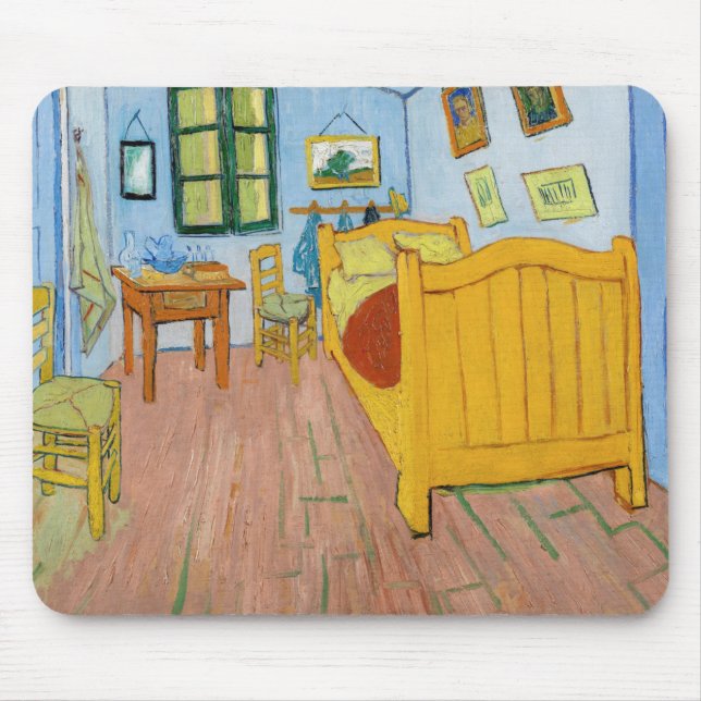Vincent Van Gogh - Vincent's Bedroom in Arles Mouse Pad (Front)