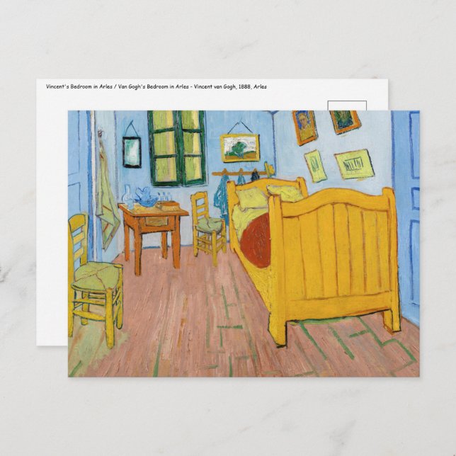 Vincent Van Gogh - Vincent's Bedroom in Arles Postcard (Front/Back)