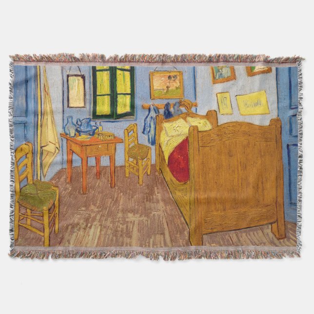 Vincent van Gogh - Vincent's Bedroom in Arles Throw Blanket (Front)