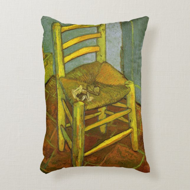 Vincent van Gogh - Vincent's Chair with His Pipe Decorative Cushion (Front(Vertical))