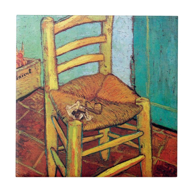 Vincent Van Gogh - Vincent's Chair With Pipe Tile (Front)