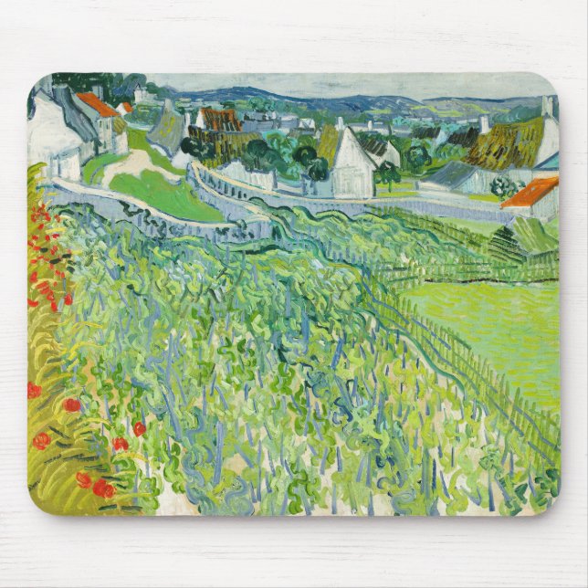 Vincent van Gogh - Vineyards at Auvers Mouse Pad (Front)