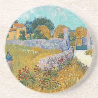 Vincent Van Gogh Vintage Farmhouse in Provence Coaster