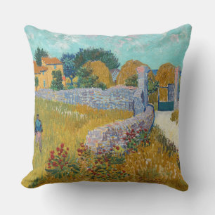 Vincent Van Gogh Vintage Farmhouse in Provence Cushion