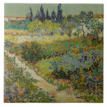 Vincent Van Gogh Vintage Garden at Arles Ceramic Tile<br><div class="desc">A charming print of "Garden at Arles" an oil on canvas painting created in 1888 by Vincent van Gogh. Vincent van Gogh (1853 – 1890) was a Dutch Post-Impressionist painter who in just over a decade created approximately 2, 100 paintings including about 860 oil paintings, most of which were created...</div>