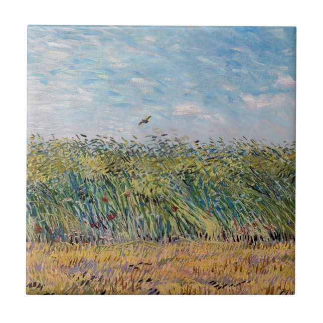 Vincent van Gogh - Wheat Field with a Lark Ceramic Tile (Front)