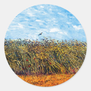 Vincent Van Gogh - Wheat Field With A Lark Classic Round Sticker