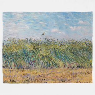 Vincent van Gogh - Wheat Field with a Lark Fleece Blanket