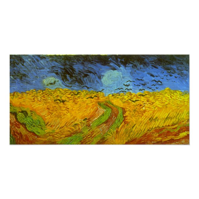 Vincent van Gogh Wheat Field with Crows Poster (Front)