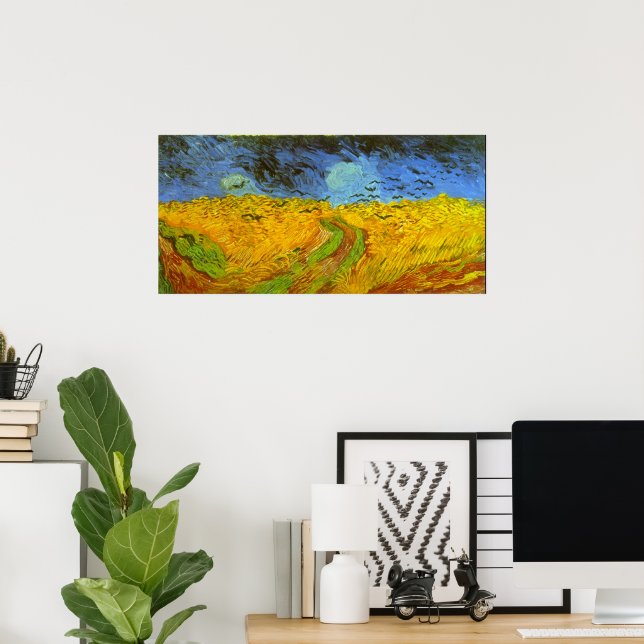 Vincent van Gogh Wheat Field with Crows Poster (Home Office)