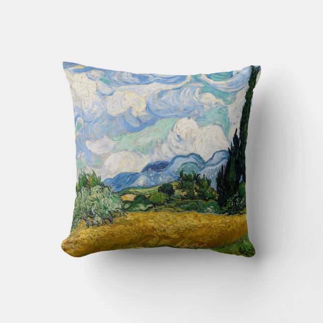 Vincent Van Gogh - Wheat Field with Cypresses Cushion (Front)