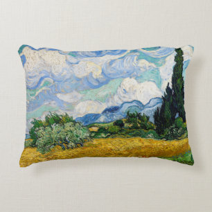 Vincent Van Gogh - Wheat Field with Cypresses Decorative Cushion