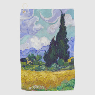 Vincent Van Gogh - Wheat Field with Cypresses Golf Towel