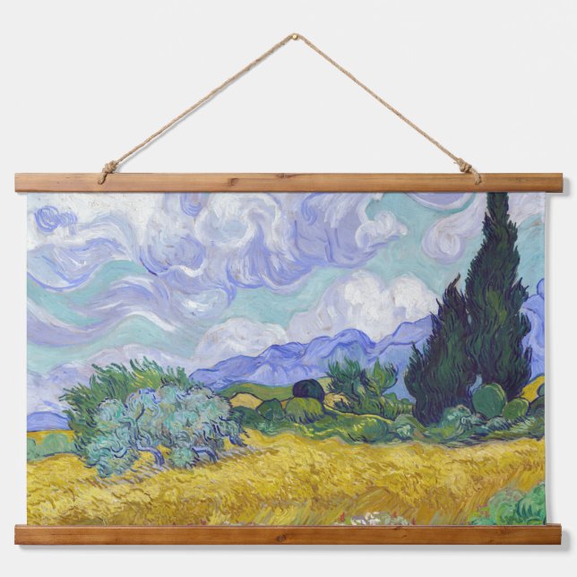 Vincent Van Gogh - Wheat Field with Cypresses Hanging Tapestry (Front)