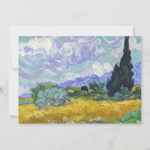 Vincent Van Gogh - Wheat Field with Cypresses Invitation