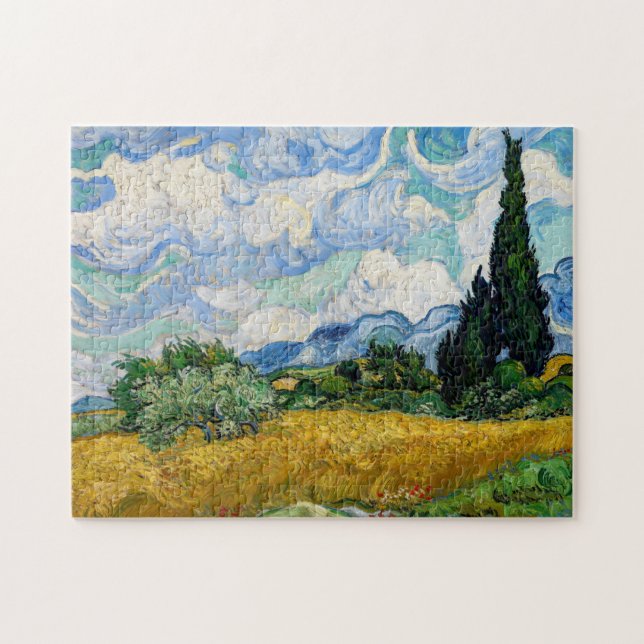 Vincent Van Gogh - Wheat Field with Cypresses Jigsaw Puzzle (Horizontal)