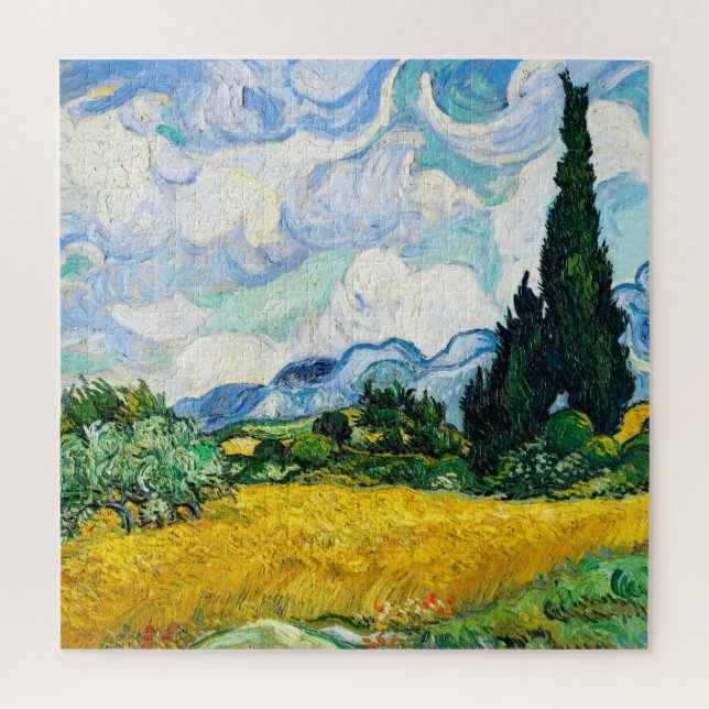 Vincent Van Gogh Wheat Field with Cypresses Jigsaw Puzzle (Vertical)