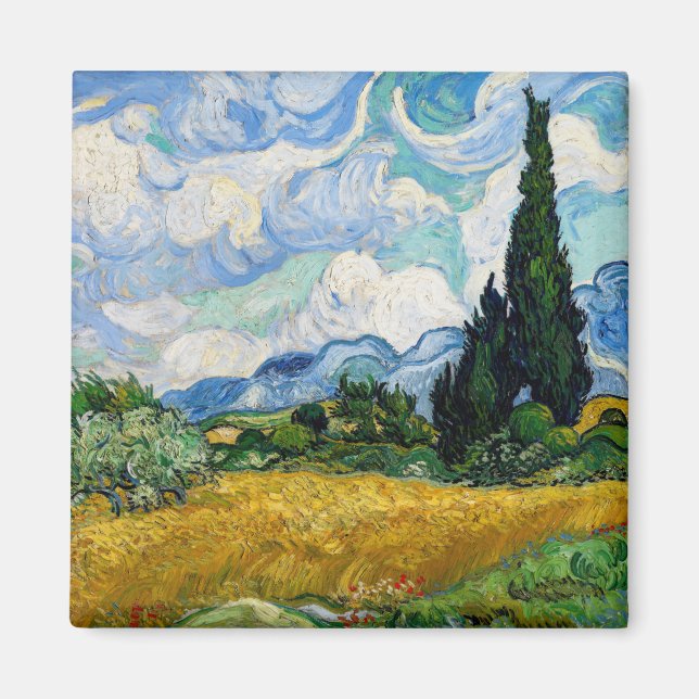 Vincent Van Gogh - Wheat Field with Cypresses Magnet (Front)