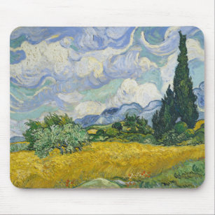 Vincent Van Gogh Wheat Field with Cypresses Mouse Pad