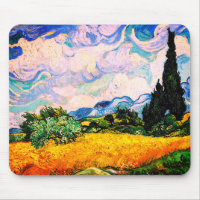 Vincent Van Gogh Wheat Field with Cypresses