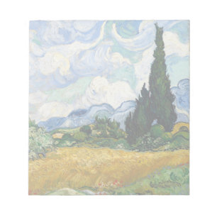 Vincent Van Gogh Wheat Field With Cypresses Notepad